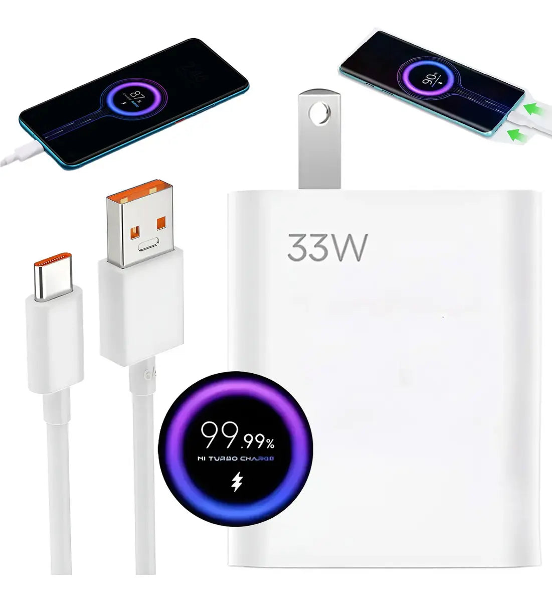 Cargador turbo USB-C 18 W con cable de 1.5 m