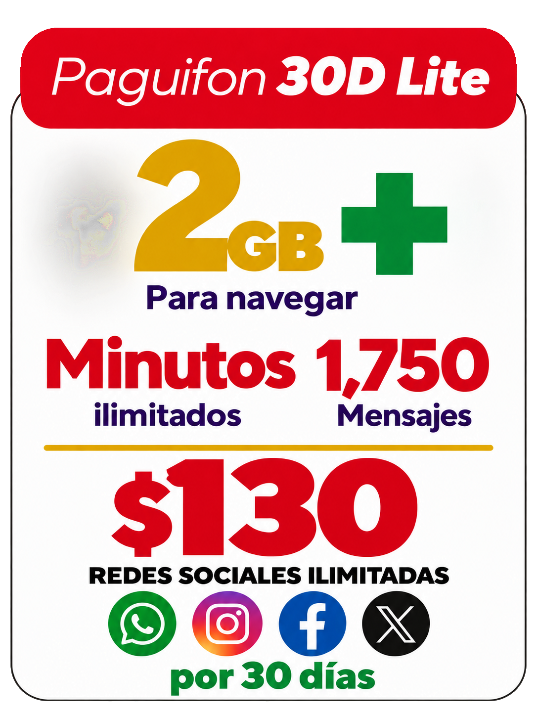 Chip SIM Paguifon 30D Lite
