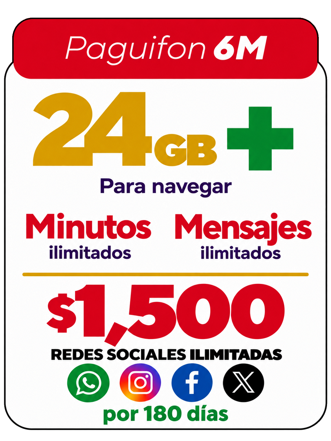 Chip SIM Paguifon 6M