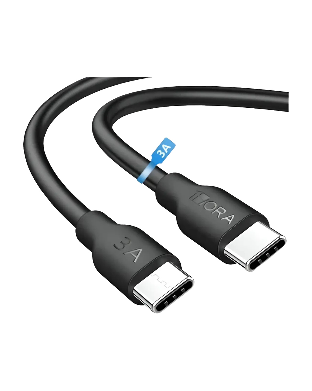 Cable Tipo C a Tipo C 1Hora 1 m 3 A Negro