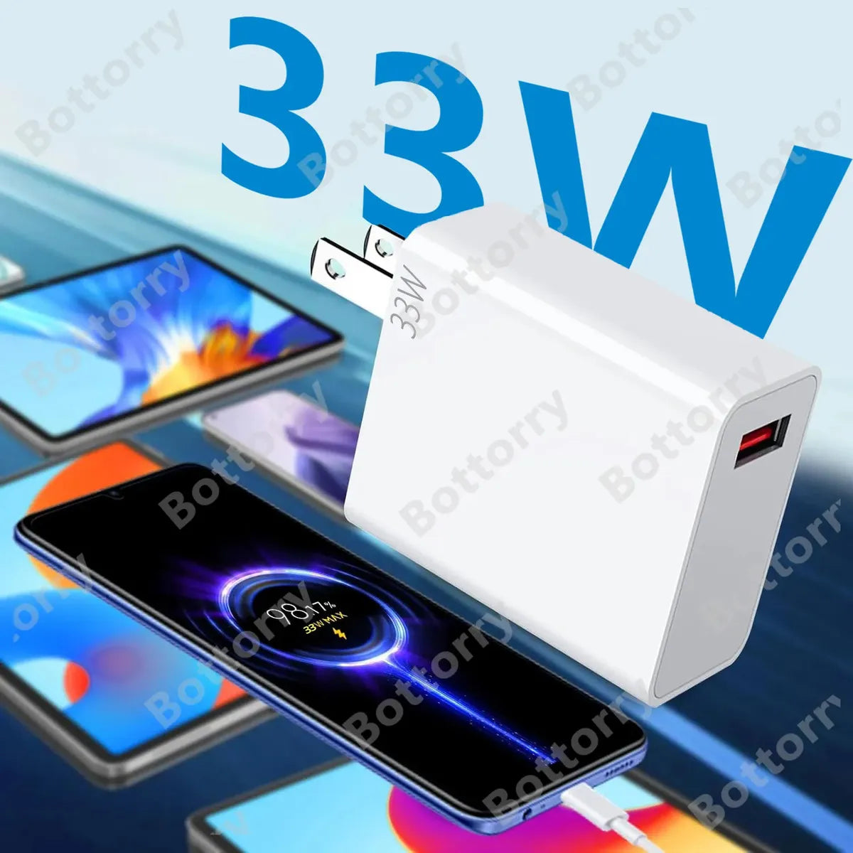 Cargador turbo USB-C 18 W con cable de 1.5 m