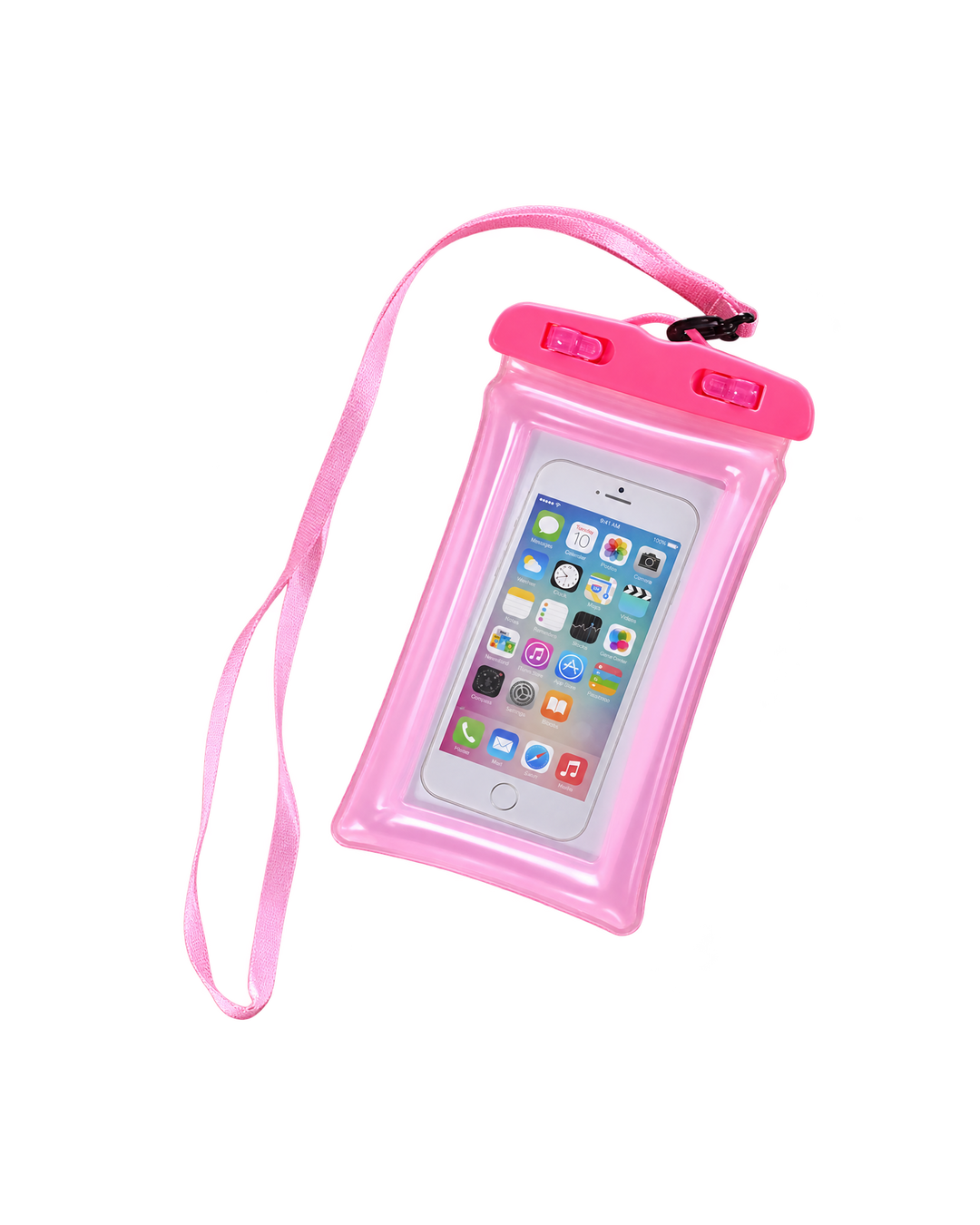 Protector contra agua para celular multicolor con cordón