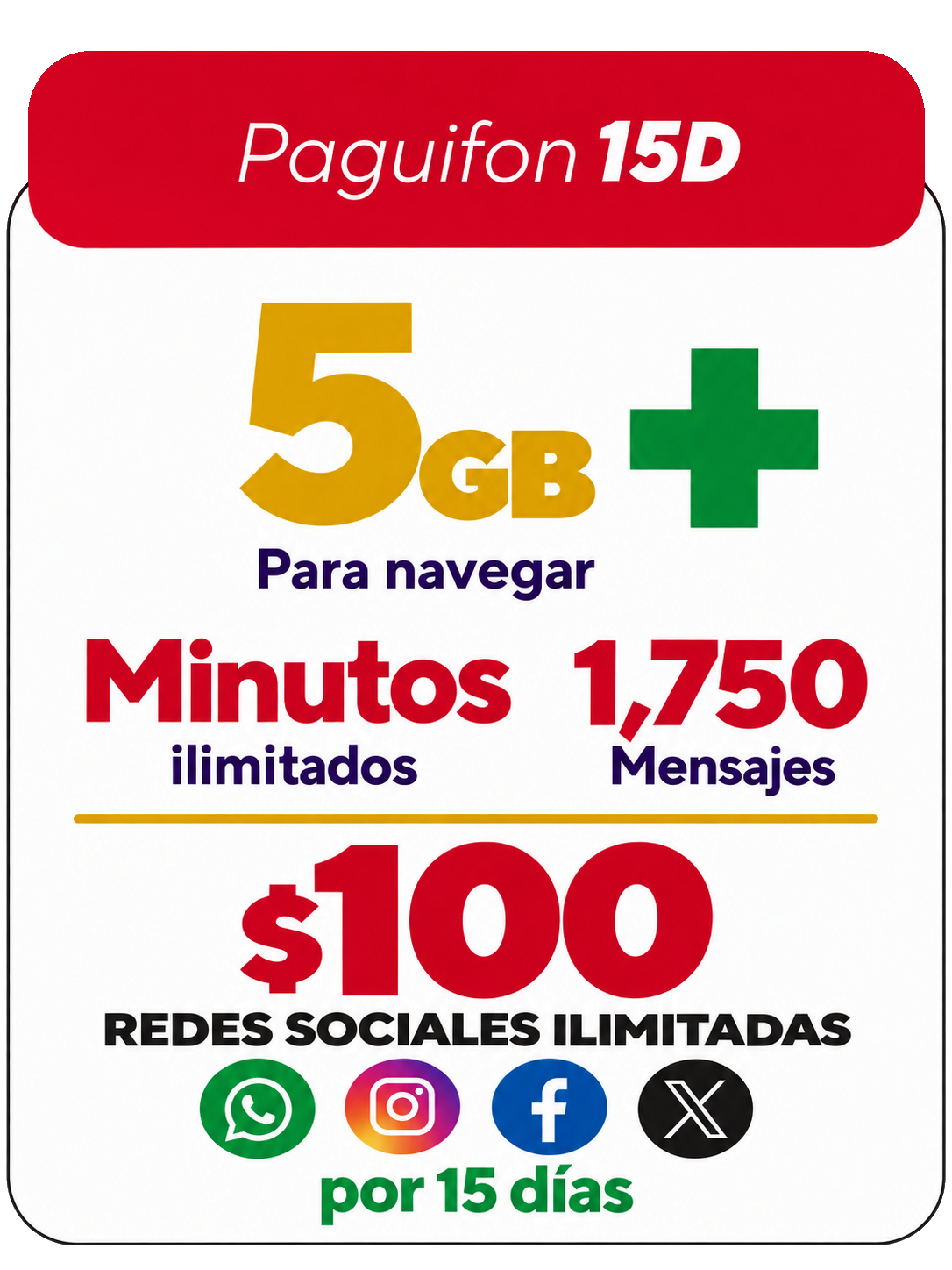 Chip SIM Paguifon 15D