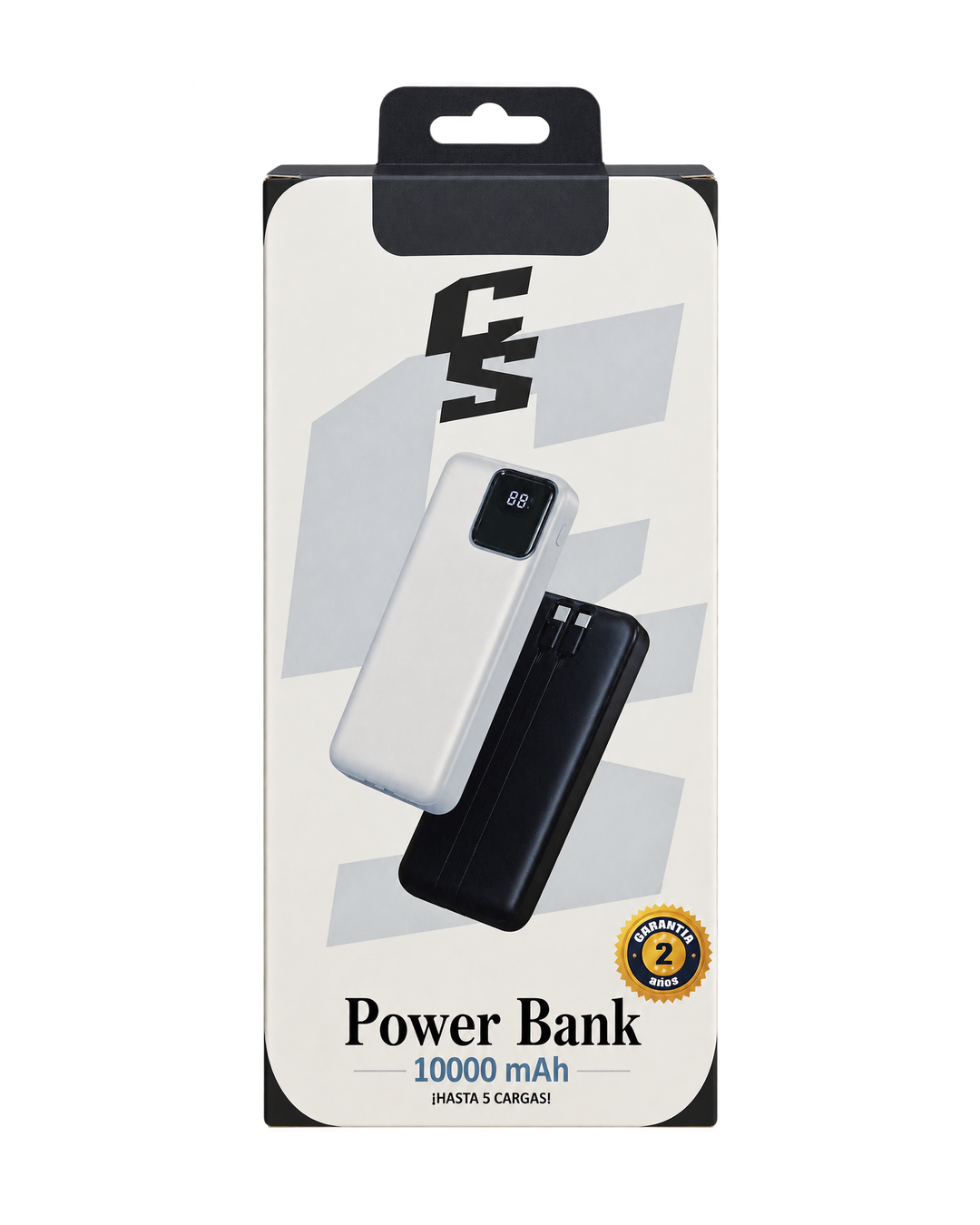 Power Bank 10000 mAh blanco o negro
